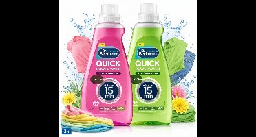 Voordeelverpakking Dr. Beckmann Quick Power Wash – Universal Anti-Grauw + Colour Protect – 6 × 800 ml – Snelle & Krachtige Reiniging voor Alle Was