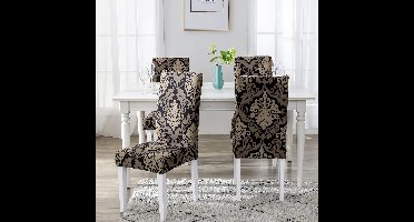 Stoelhoes-Stoelhoezen- 4/6 stuks- elastisch- modern-wasbaar,-voor banket- kantoor