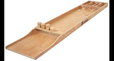 Cougar Dutch Shuffle Board Classic Sjoelbak Wedstrijd – 200 x 40 cm – Met 30 sjoelschijven – Holgedraaid - Wedstrijdformaat – Voor recreatief gebruik – Hout