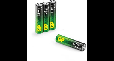 GP Ultra Plus Alkaline AAA Batterijen - 4 stuks Batterijen AAA