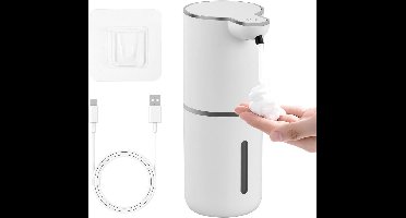 Boraboi® Automatische zeepdispenser met sensor en oplaadbare USB voor badkamer en keuken,Wit,20*11,2*7,5 cm