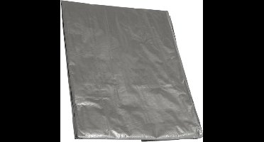 KARZO - Polypropeen Zeil - UV-bestendige Oogjes - 1,85 x 2,85 m - Grijs - Ideaal voor Tuin en Bouw