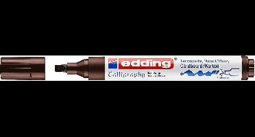 Edding kalligrafie marker - 018 Donkerbruin