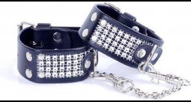 Power Escorts - Bondage handboeien - Wrist cuffs - Diamant gekleurde Steentjes Handboeien - 2 CM