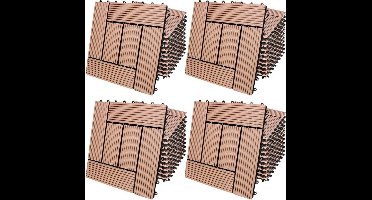 Casaria WPC Vlondertegels - Set van 44 Mozaïek 30x30cm - Terracotta