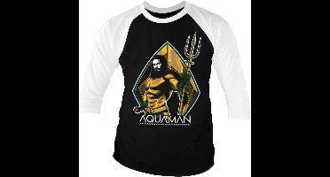 DC Comics Aquaman Raglan top -M- Aquaman Zwart/Wit