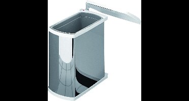 Hailo Uno-Automatic Inbouw Prullenbak - 18 l - RVS - Wit
