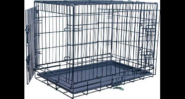 Benche Draadkooi 2-deur Zwart - 60 x 43 x 52 cm