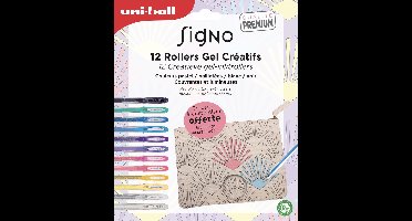 Uni-Ball Signo - Rollerball Gelpen - Set a 12 stuks - Pastelkleuren - Glitter