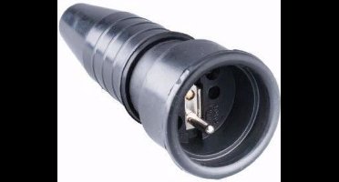 Keraf KER552 Shucko koppelstekker Rubber 2p+a 16a