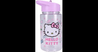Hello Kitty Drink Up - Drinkfles - 450ml - Paars - Schoolbeker