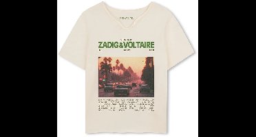 Zadig & Voltaire X60578 T-shirt Met Korte Mouwen Beige 12 Years Jongen