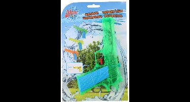 Eddy Toys Waterpistolen - 4x - waterpistool - groen - 18 cm - kinderen - waterspeelgoed - van kunststof - Politie pistool model