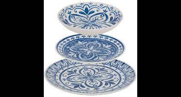 Secret de gourmet Servies set Delft - 12-delig - blauw - dinerservies - tafelservies - 4 personen