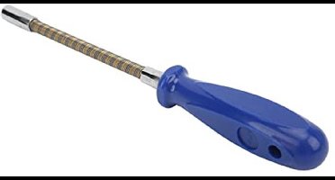 KARZO - 7 mm zeskantschroevendraaier, comfortabele grip, flexibele slangklemschroevendraaier, 90 graden buigbaar met ophanggat voor meubelmontage en autoreparatie