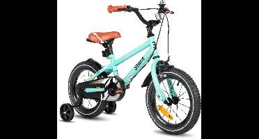 STITCH Totem Jongensfiets - 20 Inch - Kinderfiets voor 7 tot 13 Jaar - Met Zijwieltjes - Groente - Geschikt voor buitenactiviteiten in de lente