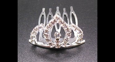 Tiara mini kroontje met strass #2