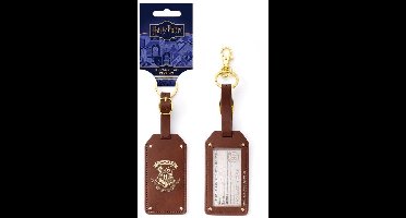 The Carat Shop - Harry Potter Bagagelabel en Sleutelhanger - Hogwarts Wapen - Bruin