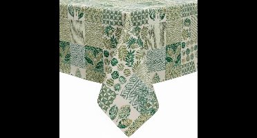 Protecttable - Tafelzeil Jungle Tegels 140x160cm - Tafelkleed Afwasbaar - Kunststof