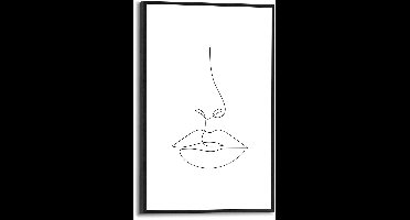 Schilderij Lippen - 30 x 20 - Hout - REINDERS