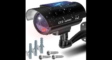 Allecto - Dummy Beveiligingscamera - Weerbestendig - Zwart - Flashing LED - Draadloze Nepcamera Binnen Buiten - Geschikt voor Huis en Kantoor