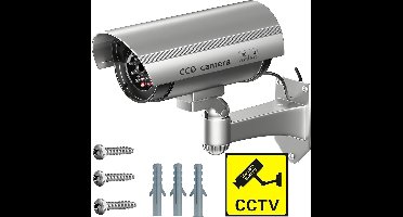 Allecto - Dummy Camera - Outdoor en Indoor Beveiliging - Zwenkfunctie - Weerbestendig - Met Knipperende LED - Geschikt voor Huis en Kantoor - Grijs...