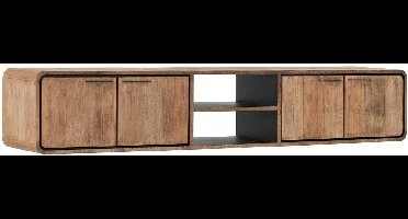 DTP home Evo zwevend tv-meubel teakhout naturel - 225 x 40 x 40 cm