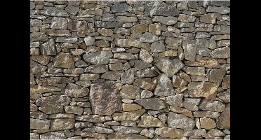 Komar - Fotobehang - Stone - Wall - 368x254 - cm - 8-727