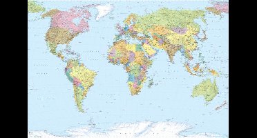 Komar - Fotobehang - World - Map - XXL - 368x248 - cm - XXL4-038