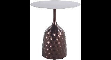 PTMD Bijzettafel Anna - 50x50x55 cm - Metaal - Brons