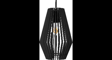 Groenovatie Design Hanglamp - Hout - E27 Fitting - ⌀20 cm - Zwart
