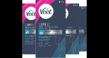 Veet - Expert - Koude Wasstrips - Benen (Sensitive) 20st - 4 Stuks - Voordeelverpakking