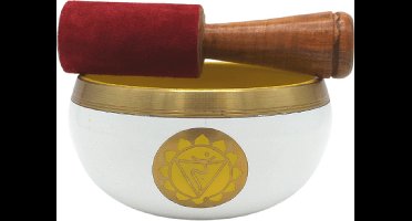 Solar Plexus Chakra white singing bowl 10 cm