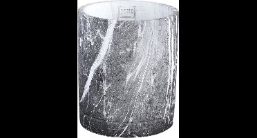 PTMD Bloempot Marmy - 17x17x20 cm - Cement - Zwart