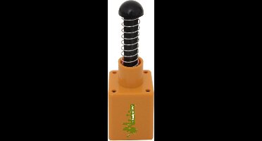 Pottenpers kunststof geel 4x4cm - Grondpers - erdpresse - pot press