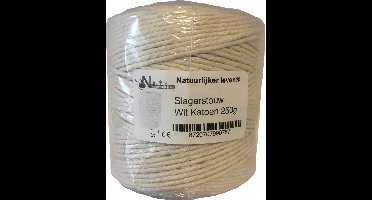 Slagerstouw, Wit Katoen 250g - keukentouw - rolladetouw