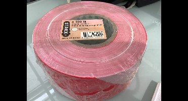 Starx Afzetlint - 500 Meter - Rood/Wit - Markeerlint voor Buitenshuis - Materiaal PVC - Voldoet aan Norm PC 9 - Geschikt voor Afzetten van Werkplekken of Terreinen - Op Rol in Folie