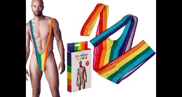 Mankini  – Borat string  - Regenboog - Kostuum