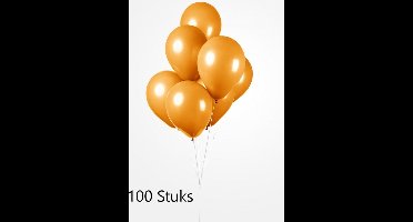 100 x  Oranje Ballonnen 100% biologisch afbreekbare , 30 cm doorsnee, Koningsdag, Voetbal, Verjaardag, Themafeest, Versiering