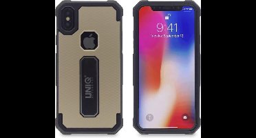 UNIQ Accessory iPhone X-Xs Hard Case Backcover metallic print - Goud