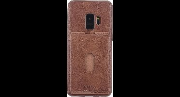 UNIQ Accessory Galaxy S9 Kunstleer Backcover hoesje met portemonnee - Bruin (G960)