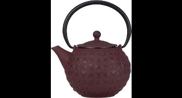 Cosy & Trendy Theepot Sakai Incl. Filter - 1 Liter - Gietijzer - Rood