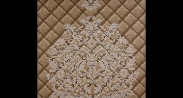 Dutch Wallcoverings Vliesbehang leer damast ruit - bruin