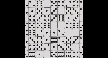 Horizons domino wit/zwart (modern vliesbehang, zwart-wit)