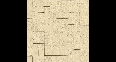 Horizons tegels/dessin beige (tegels vliesbehang, beige)
