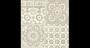 Dutch Wallcoverings Botanical Vliesbehang Tegels Beige BA2501
