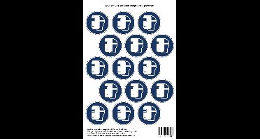 Pictogram sticker M019 - Lasmasker verplicht - Ø50 mm - 15 stickers op 1 vel