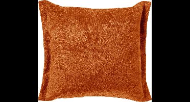 Dutch Decor LEWIS - Sierkussen 45x45 cm - fluweel - met sierrand - Potters Clay - oranje - Inclusief binnenkussen - Luxe kussens voor woonkamer & bank