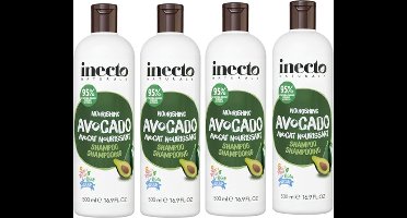 Inecto - Avocado Shampoo - 4 pak - Natuurlijk - Voedend - Avocado Olie