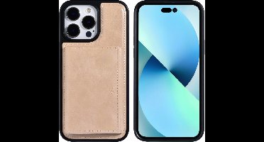 UNIQ Accessory Back Cover Wallet Case voor Apple iPhone 14 Pro Max - Goud - PU Leer - 360° Bescherming